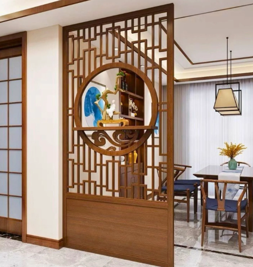 vách ngăn CNC phong thủy nội thất nhựa