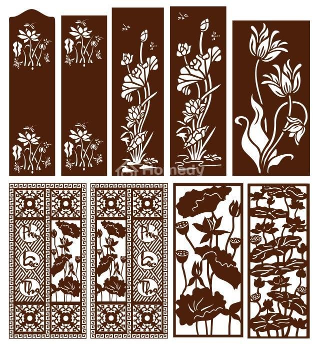 vách ngăn CNC phong thủy nội thất nhựa