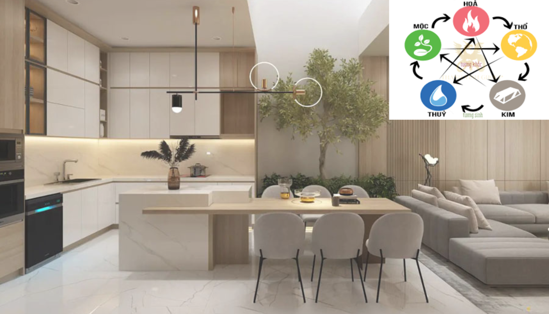 Bếp Đẹp, Bếp Lành: Gợi Ý Bố Trí Phòng Bếp Chuẩn Phong Thủy 2025?
