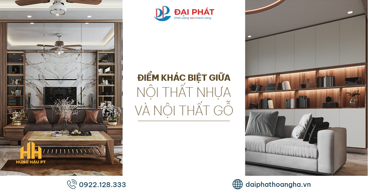 ĐIỂM KHÁC BIỆT GIỮA NỘI THẤT NHỰA VÀ NỘI THẤT GỖ 2025