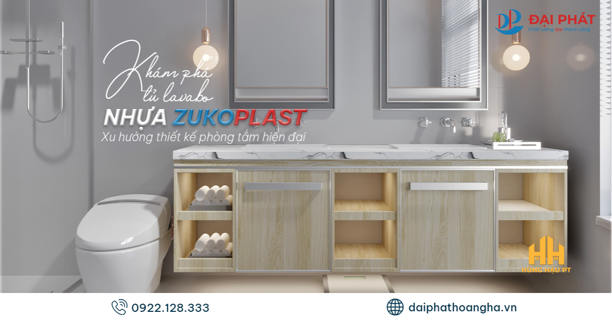 Tủ Lavabo Nhựa Zukoplast – Xu Hướng Nội Thất Phòng Tắm Cao Cấp 2025