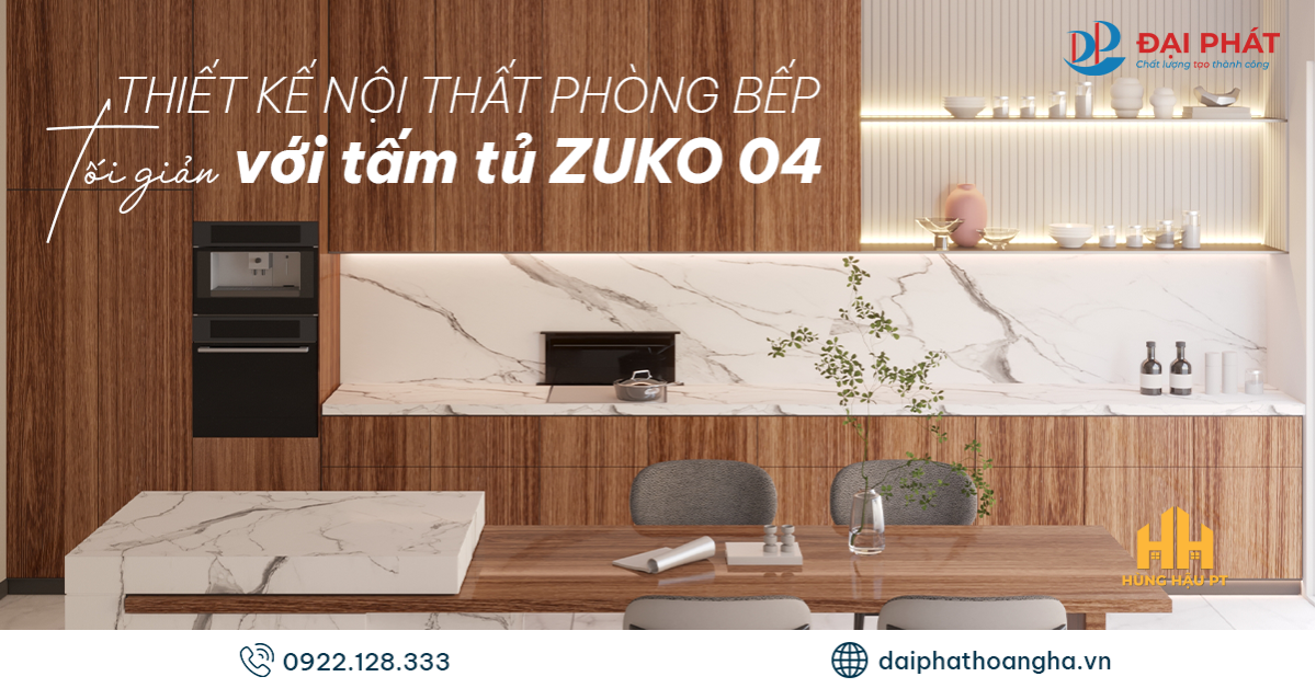 Thiết Kế Nội Thất Phòng Bếp Tối Giản Với Tấm Tủ Cao Cấp Zukoplast 04