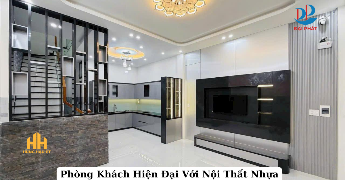 Thiết Kế Nội Thất Phòng Khách Hiện Đại Với Tấm Nhựa Nội Thất 2025