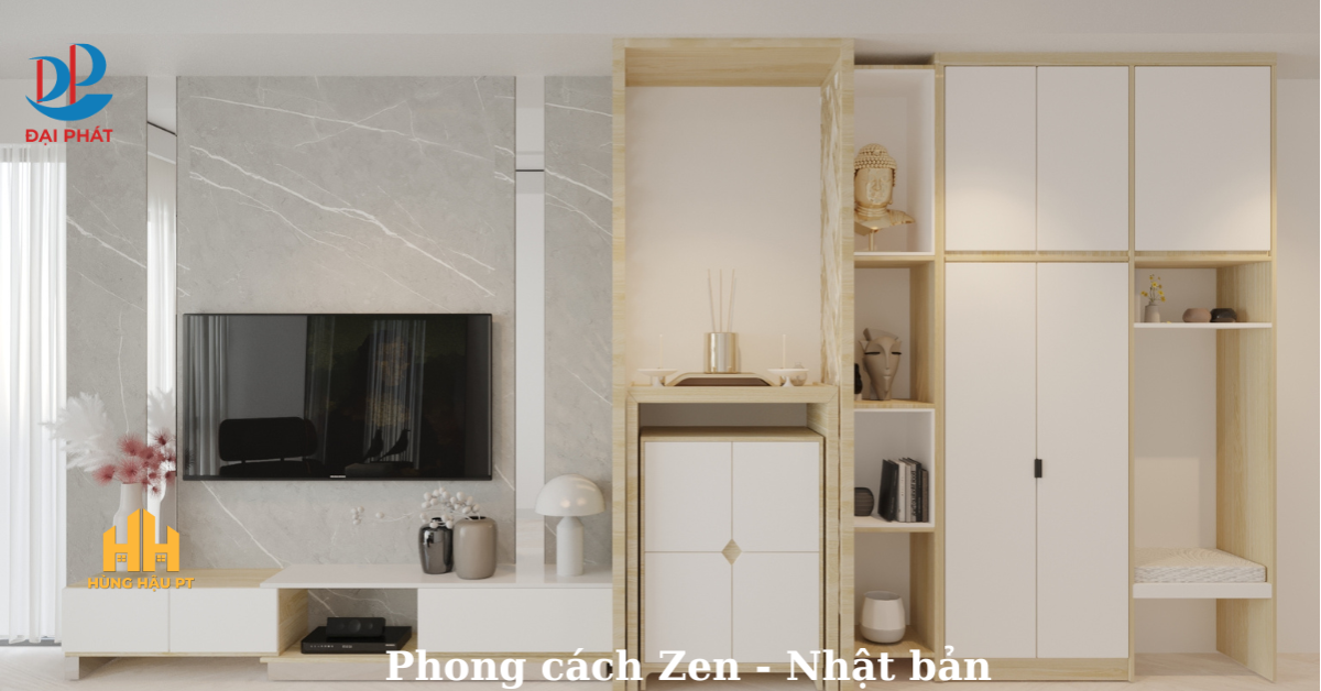 NỘI THẤT PHÒNG KHÁCH PHONG CÁCH ZEN – TỐI GIẢN NHẬT BẢN 2025