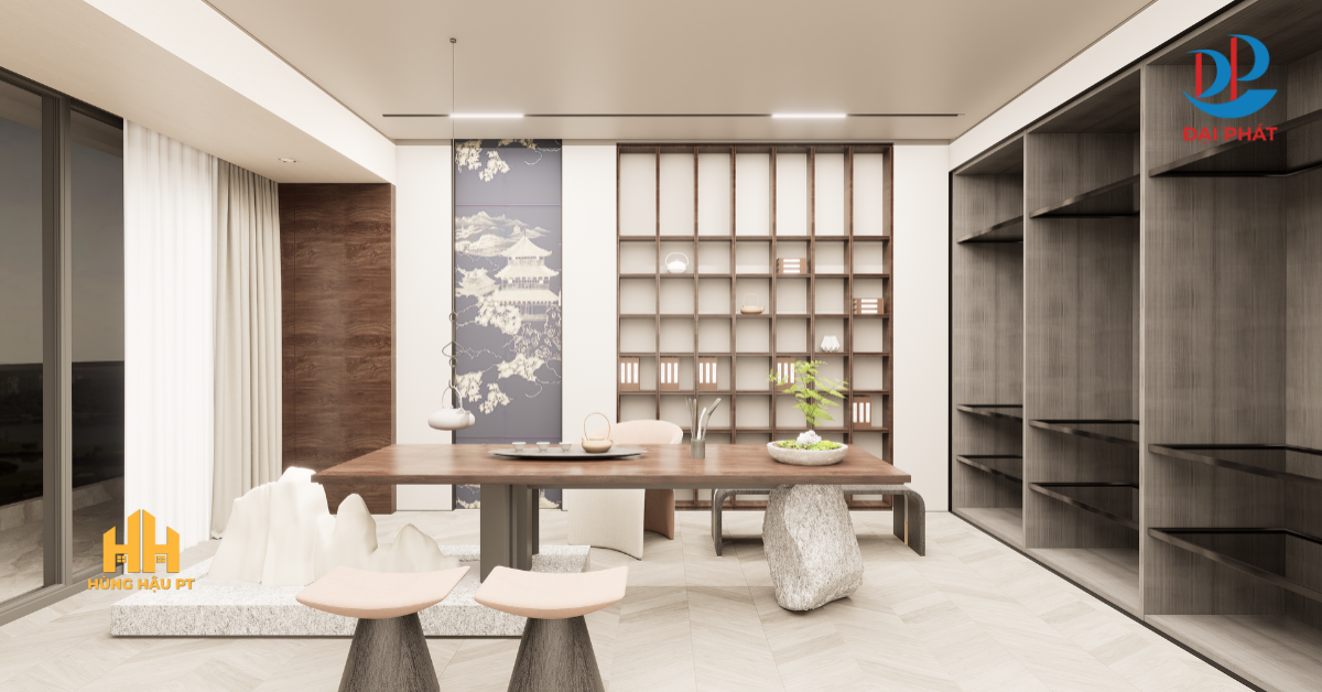 KẾT HỢP NỘI THẤT NHỰA TRONG KHÔNG GIAN PHÒNG TRÀ 2025