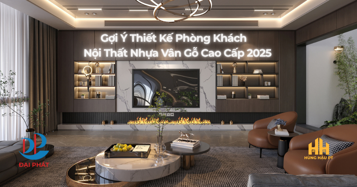 GỢI Ý THIẾT KẾ PHÒNG KHÁCH HIỆN ĐẠI BẰNG NỘI THẤT NHỰA VÂN GỖ ZUKOPLAST 2025